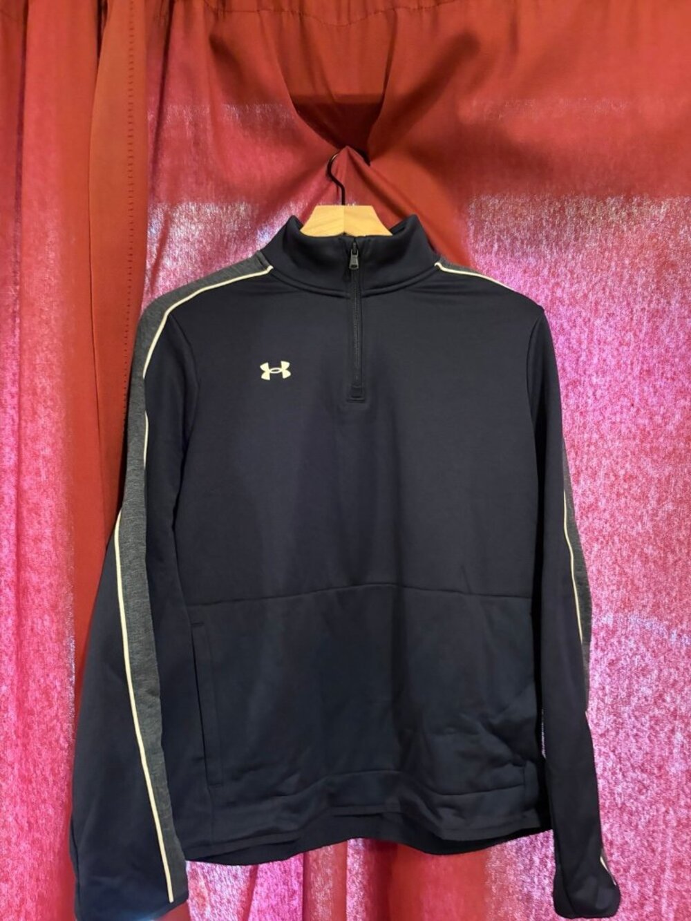 Under Armour Command Warm Up quarter zip Blue womens sz medium 1383274 410 NWT